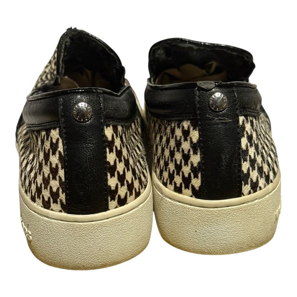 Michael Kors Houndstooth Slip On Sneakers Black White Women's Size 9.5M - Picture 4 of 7